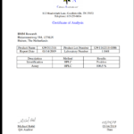 GW501516 - Certificado de análisis